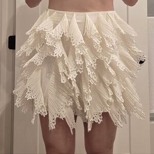H&M Cream Layered Skirt